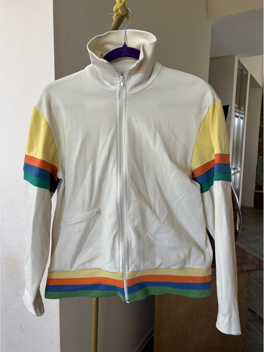 Vintage 1980s Bravado rainbow track jacket Size S